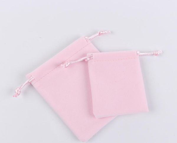 

3 sizes pink velvet jewelry pouch gift present package fit for necklace bracelet earring christmas bags4854538, Pink;blue