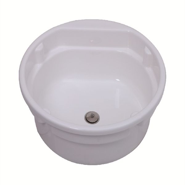 

round white acrylic sink hand wash basin 430*140mm boat caravan camper gr-y010b