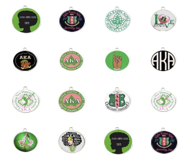 

mixed 18mm glass aka zeta phi beta sorority logo charms pendant stainless steel charm for jewelry making diy bracelet necklace acc6458733, Bronze;silver