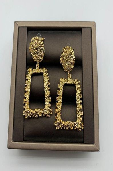 

celi saijia new french heavy metal high cold ins cool wind exaggeration personality fashion earrings female02058541, Golden