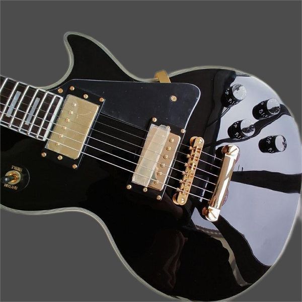 

rock electric guitar, super bright, black, beautiful, factory direct, new