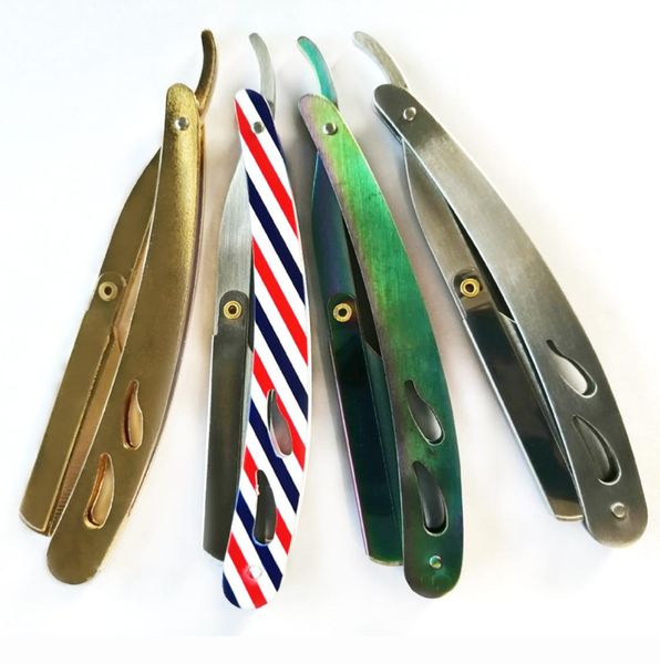 

straight edge razor manual safety stainless steel beard shaver razors hairdressing shaving classic men hair for cleaning1513463