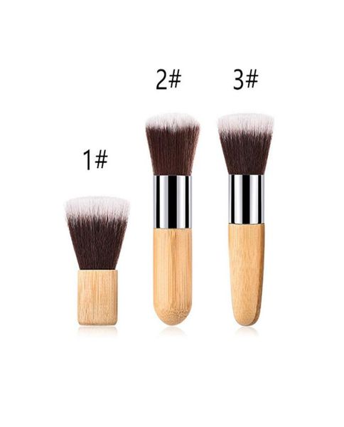 

drop 3styles burst flat head brush bamboo bottom brush round multi functional single use brush makeup beauty tools3753069