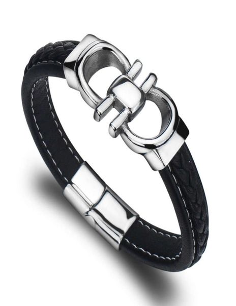 

bangle leather bracelet men039s jewelry gift scy115301233859645, Black