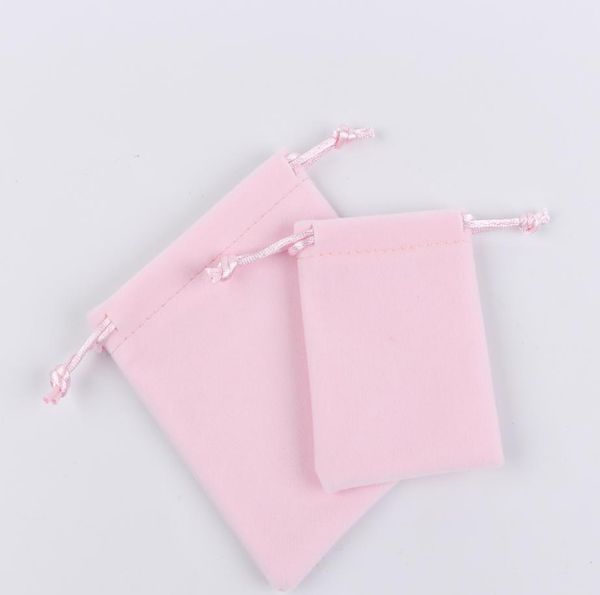 

3 sizes pink velvet jewelry pouch gift present package fit for necklace bracelet earring christmas bags6177517, Pink;blue