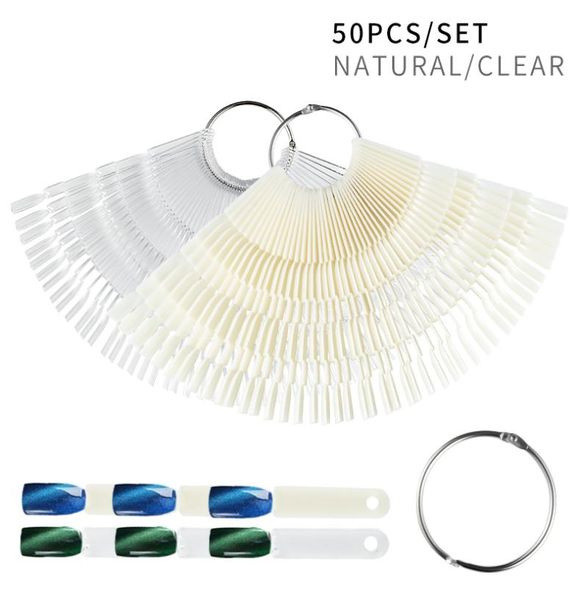 

150 tips nail art bamboo swatches stick display card template false fan polish gel plastic foldable practice board tool manicure6290871, Red;gold