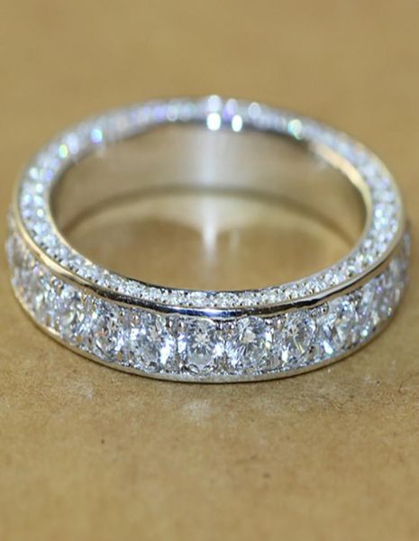 

white gold cubic zirconia crystal ring for women bridal wedding engagement rings trendy jewelry bijoux femme7794059, Silver