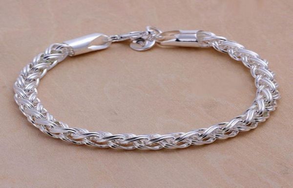 

christmas gift ring bracelet 925 silver charm bracelet 195x06cm dfmwb070women039s sterling silver plated jewelry brace9745471, Golden;silver