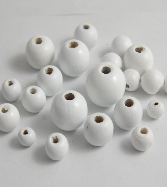 

ny332 white natural wooden round ball spacer beads for jewelry making diy 6810121416182025mm round wood beads white wood b2867340, Black