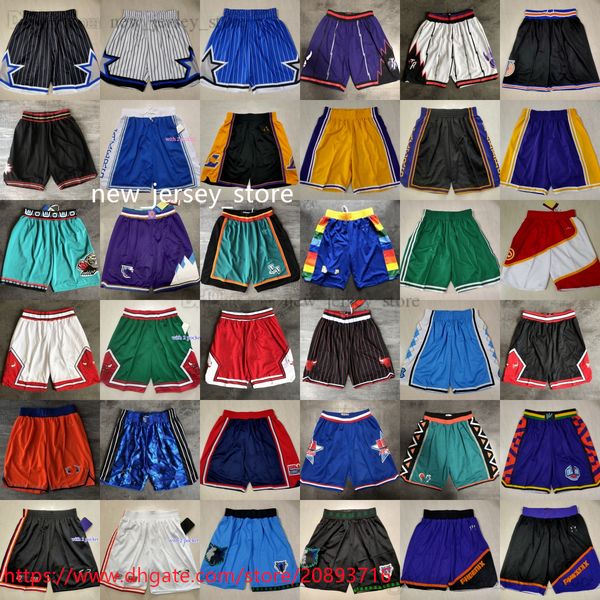 

classic retro mesh 1992 all-star basketball shorts movie hip pop breathable gym training beach pant sweatpants north carolina college sport, Black