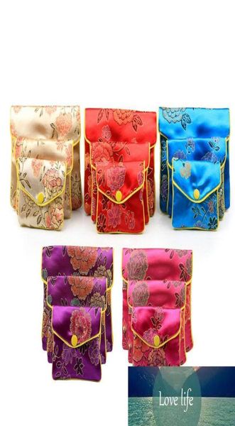 

chinese embroidery delicate bracelet necklace cloth bag packing wedding favor party gift jewelry pouch factory expert d3878963, Pink;blue