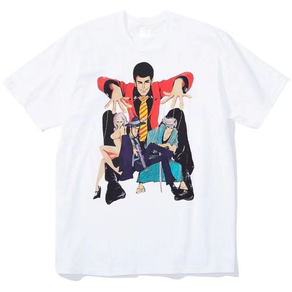 

23ss new woman men's t-shirts high end classic box letter marionette printing tee summer beach breathable street fashion casual short s, White;black