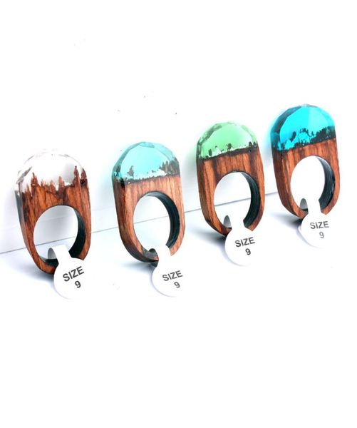 

fashion rings wood rings secret forest scenery manual resin rings fashion jewelry holiday gift 2 colors8208903, Golden;silver
