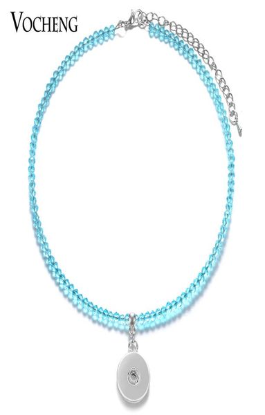 

vocheng noosa snap charms bead chokers necklace 3 colors 18mm button pendant jewelry nn4987488785, Silver