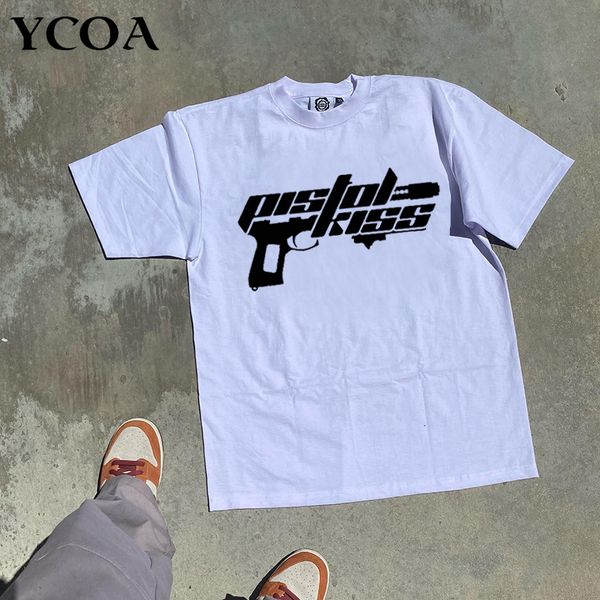 

men's t-shirts oversized t-shirt men clothing summer cotton hip hop aesthetic short sleeve graphic streetwear 90s vintage harajuku y2k, White;black