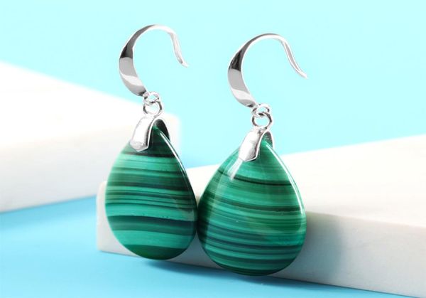 

new year039s gift 925 silver set malachite earrings gem earrings ethnic malachite earrings4322831