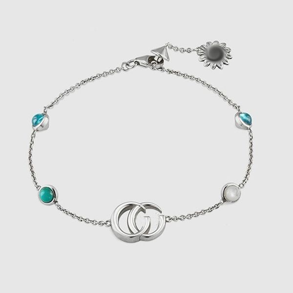 

925 designer bracelet classic alphabet bracelet glamour women bracelet luxury jewelry gifts, Golden;silver