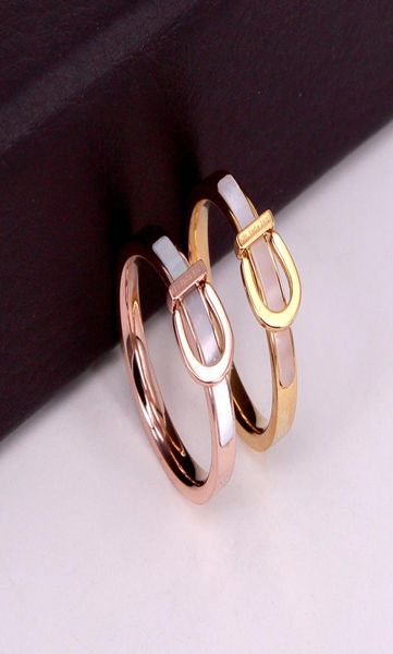 

luxury designer women belt buckle ring tail ring trendy female personality shell index finger ring fashion wedding party jewelry9195679, Silver