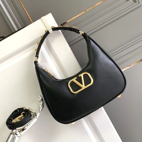 

2023 new women's colorful cowhide micro-label rivet zipper portable armpit shoulder bag dumpling bag retro crescent shopping bag for wo
