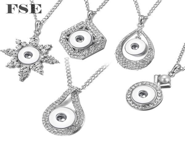 

5pcs multi styles 18mm snap charms pendant necklace fit 18mm ginger snap button 1820mm rhinestone pendant snap jewelry6668047, Silver