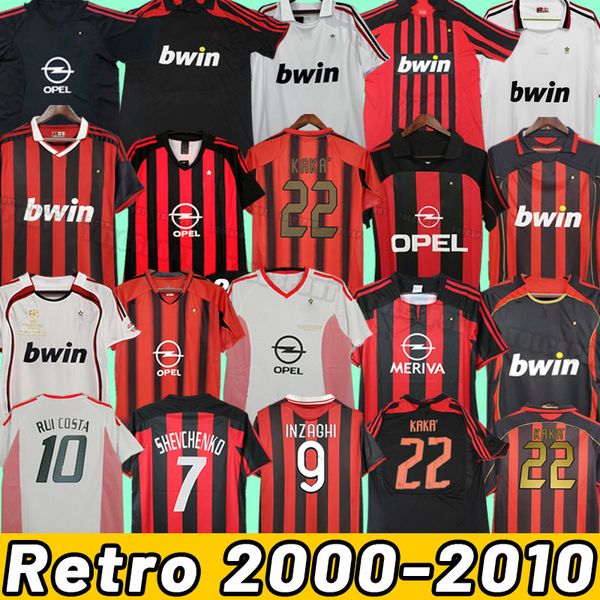 

retro shirts home gullit soccer jerseys maldini van basten football kaka inzaghi pirlo shevchenko baggio ac milans ibrahimovic 00 02 03 04 0, Black;yellow