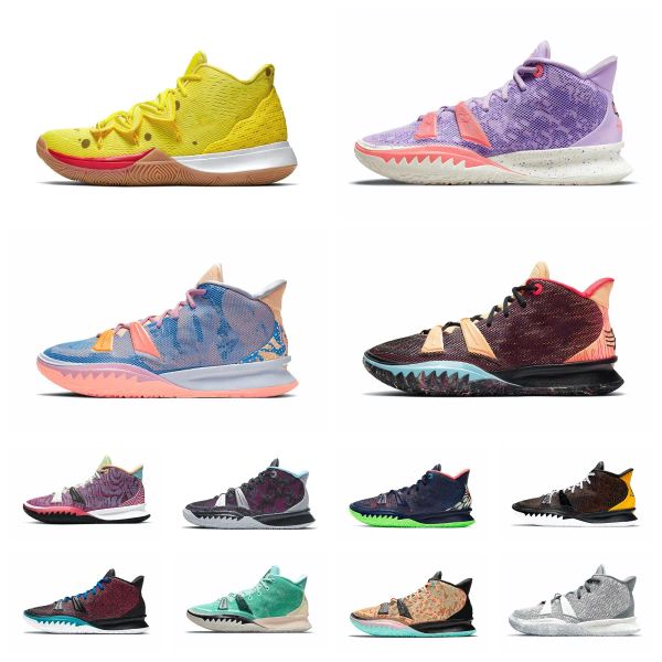 

kyrie 7 mens basketball shoes one world 1 people chip light bone kyries 5s sponge sandy creator hendrix horus rayguns daybreak squidward men