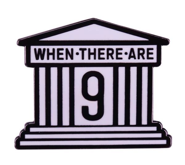 

ruth bader ginsburg when there are nine badge feminist jewelry4610043, Gray