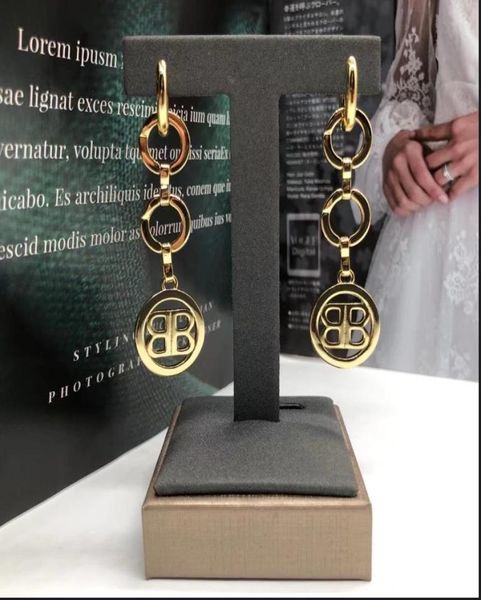

simplicity designer jewelry earring studs brand b letters women039s long earring hoops classic christmas gift6122943, Golden;silver