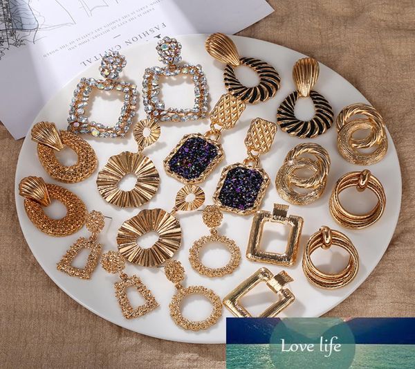 

vintage geometric earrings golden color women039s earrings big new fashion bohemia drop earing modern jewelry1598684, Silver