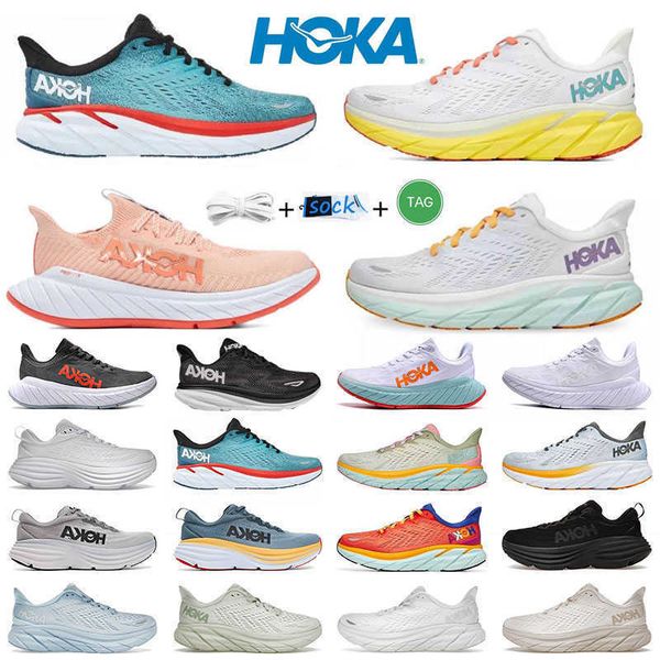

hoka bondi 8 running shoes hokas one clifton 8 black white shock absorbing road carbon x2 men women running sneakers climbing runner walking