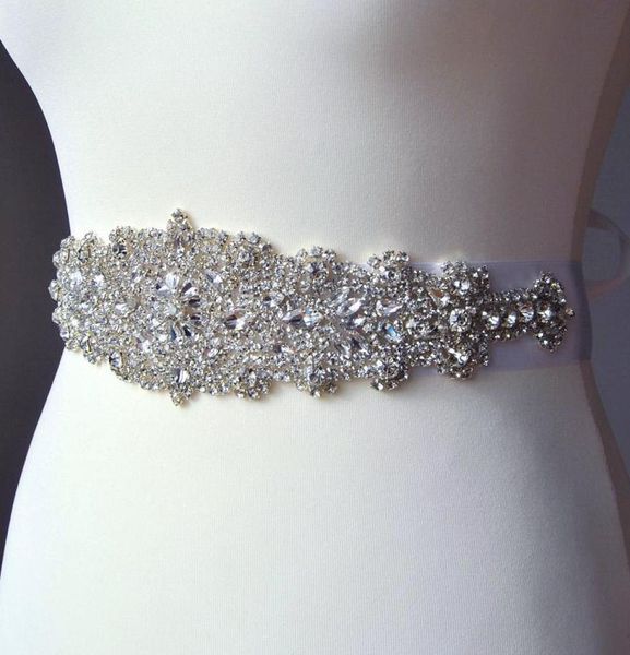 

ivory color handmade beaded crystal wedding bridal sash new 2019 luxurious satin wedding belts selling wedding sashes7233909, White