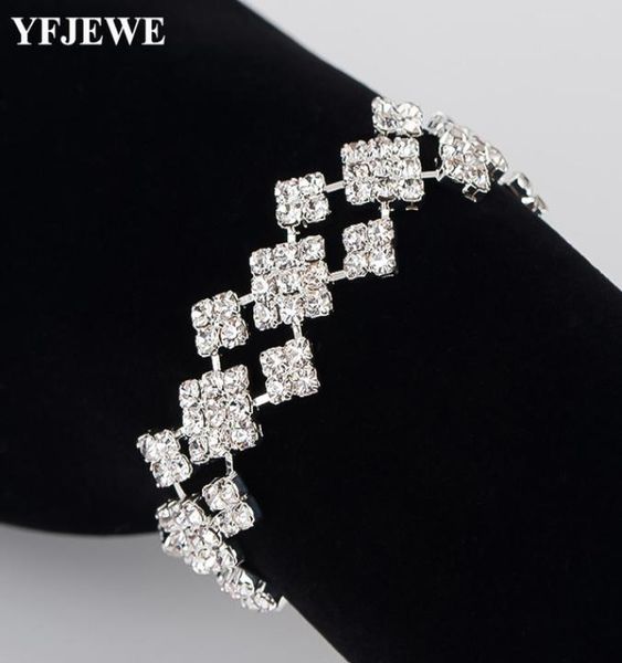 

crystal wrap bracelets for women silver color floral girls pulseras 2018 bridal wedding jewelry christmas gift b1795847138, Black