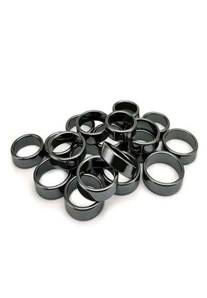 

flat hematite stone rings for women men magnetic energy rings4214890, Silver