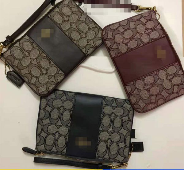 

5476 small wristlet in signature jacquard women women long zip purse