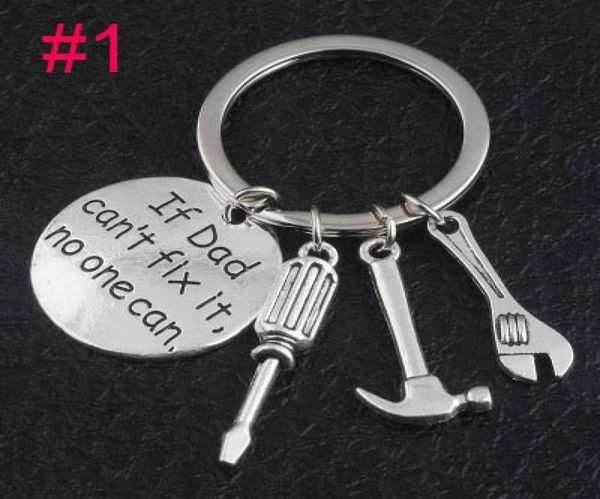 

2018 new fashion keychain keyring 039039if dad can039039t fix it no one can039039 hand tools keychain pendant gi3992939, Slivery;golden