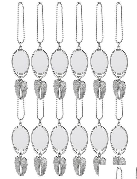 

keychains sublimation wings keychains pendants decorations blanks car pendant angel wing mirror decoration hanging charm keychains5073112, Silver