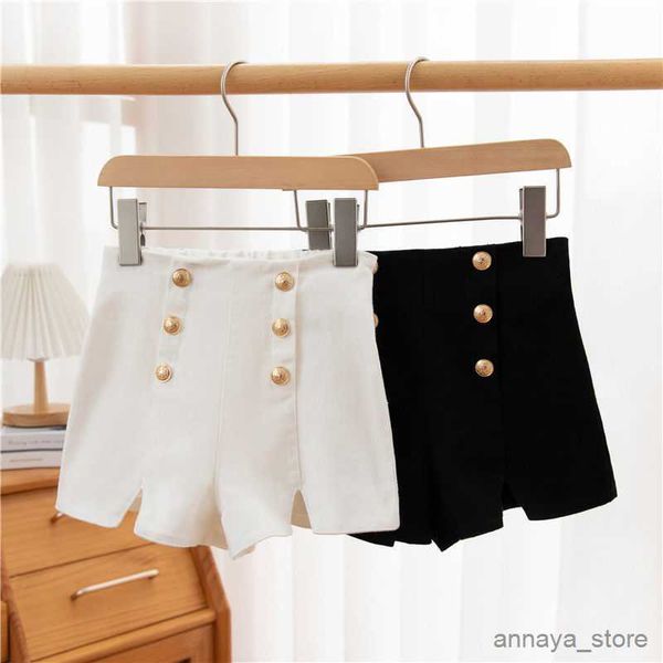 

pantskirt kids girls high waist shorts black white new fashion skirt pants new teenage girls summer shorts split pants style r230626, Blue