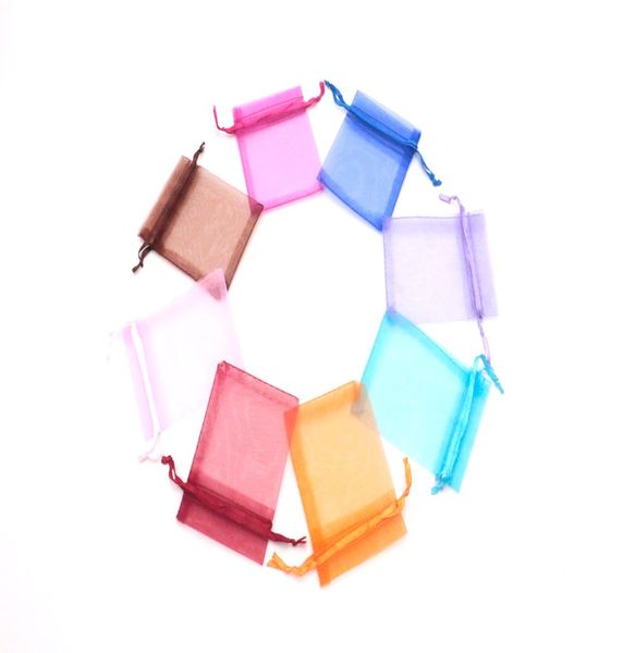 

customized drawstring logo printed personalized 200pcs 7x9cm organza gift bagsjewelry chirstmas candy pouches packag6049154, Pink;blue