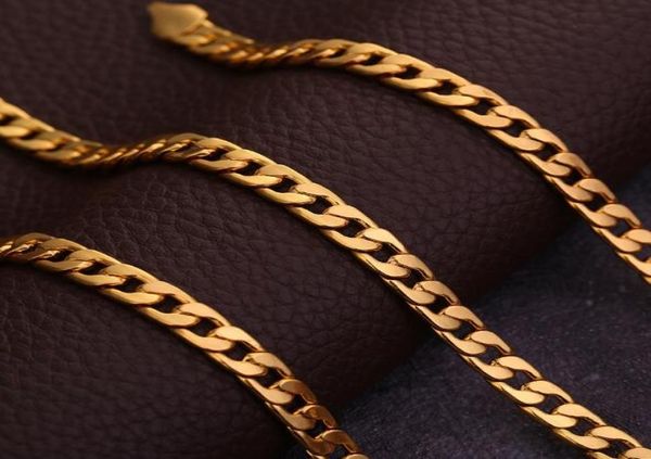

6 mm1630 inch 18k gold plated necklace fashion personality sautoir manwoman gold couples necklace accessories hip hop7107642, Silver