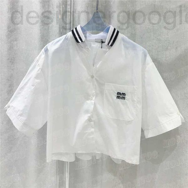 

women's plus size t-shirt designer letter embroidery women t shirts cropped shirt white tees high grade girls tshirt n5p3, Black