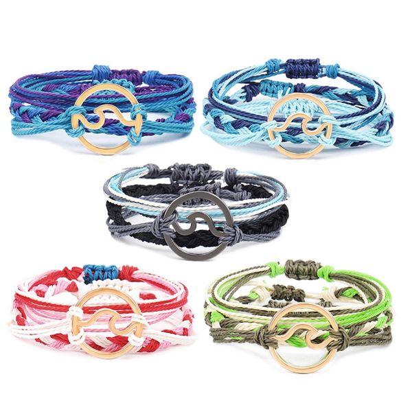 

bohemian gold wave charm bracelet for women multilayer weaving string rope chains mens bangle fashion boho jewelry gift5839154, Golden;silver