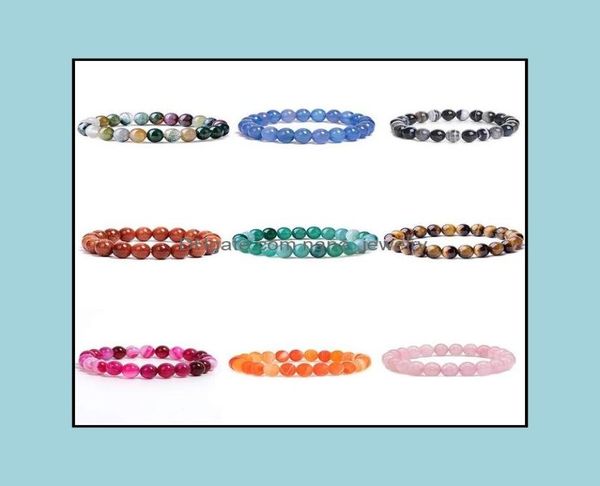 

beaded strands bracelets jewelry8mm gemstone round beads yoga healing crystal stretch bracelet natural stone jewelry frien6257098, Black