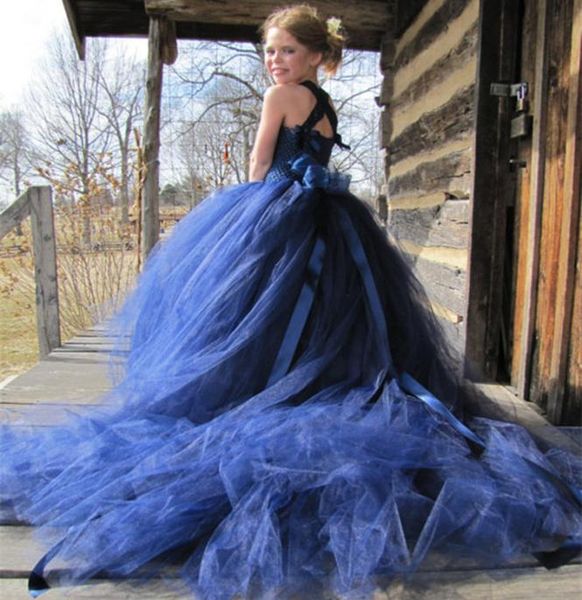 

new flower girl princess dresses kid party pageant wedding bridesmaid kid trailing wedding dress princess dresses for kids pageant3031215, White;blue