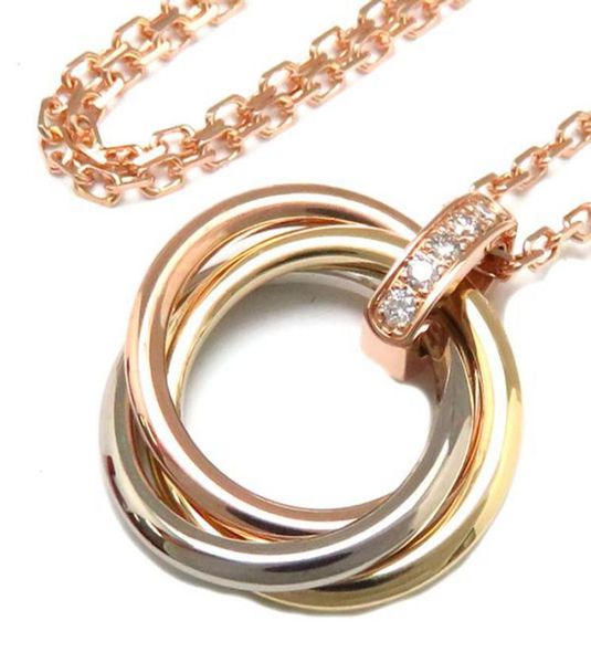 

18k threetone gold diamond pendant necklace women039s necklace9897866, Silver