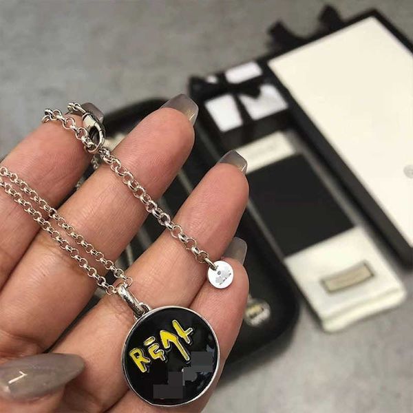 

sterling silver real series round men's and women's pendant necklace family sweater chain fashion personality creative gift