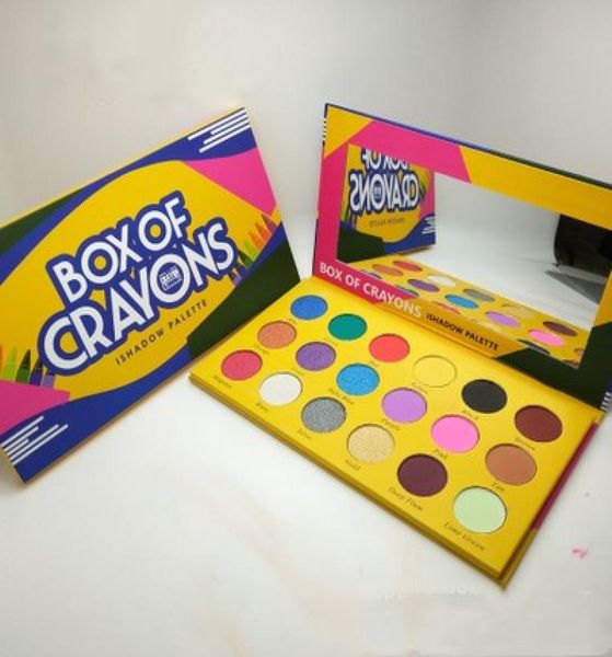 

box of crayons eyeshadow palette 18 colors cosmetics yellow ishadow palette shimmer matte eye shadow beauty eyes makeup palettes5242261