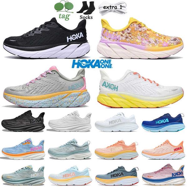 

2023 og designer hoak bondi 8 running shoes hokas clifton 9 outdoor sports womens mens summer soog floral people carbon x 2 on cloud goblin