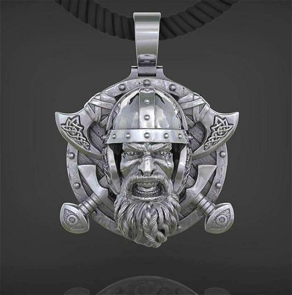 

nordic jewelry retro men viking tomahawk necklace pendant 316l stainless steel men039s punk skull knight jewelry9963756, Bronze;silver