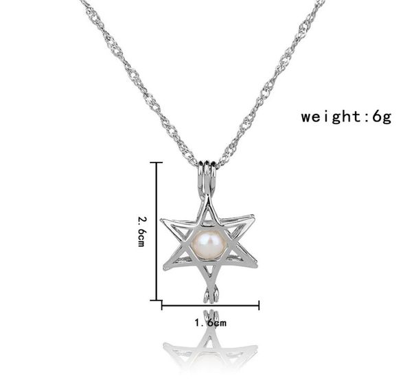

pearl cage star locket pendant findings cage essential oil diffuser locket for oyster pearl fiber ball9595370, Silver