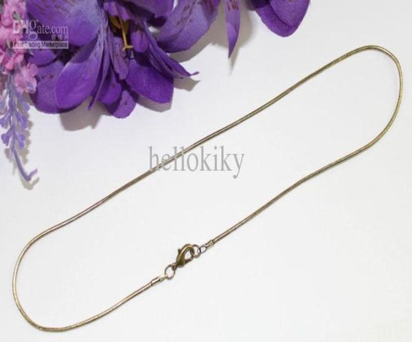 

12pcs 1.5mm antiqued bronze chain necklace 18" #2255302442169, Silver